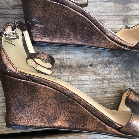 Bronze Brown Chadwicks Wedges - Picture 3 of 5